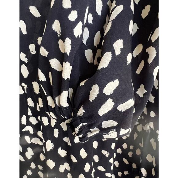 HAYDEN Anthropologie Black Animal print ultra maxi boho dress loose fit sz M - Picture 4 of 8